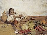 Jules Girardet At the Market painting